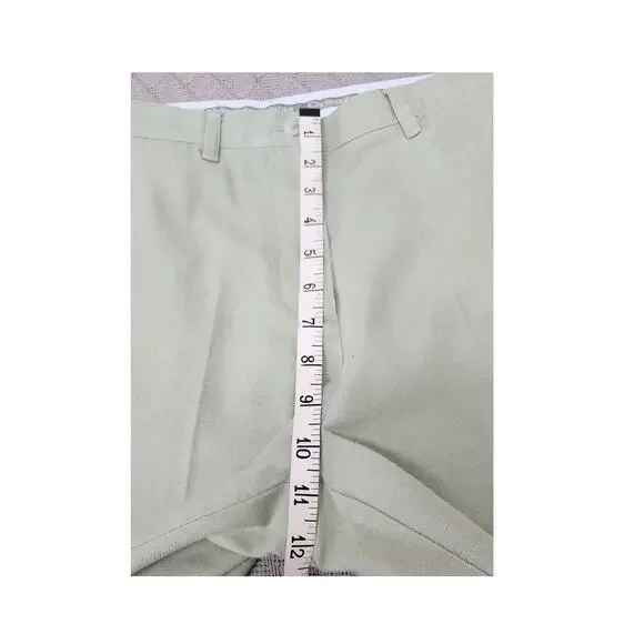 CJ Banks Sage Green Floral Embroidered Wide leg Capri/Ankle Pants Women's Size 4 - Picture 9 of 13